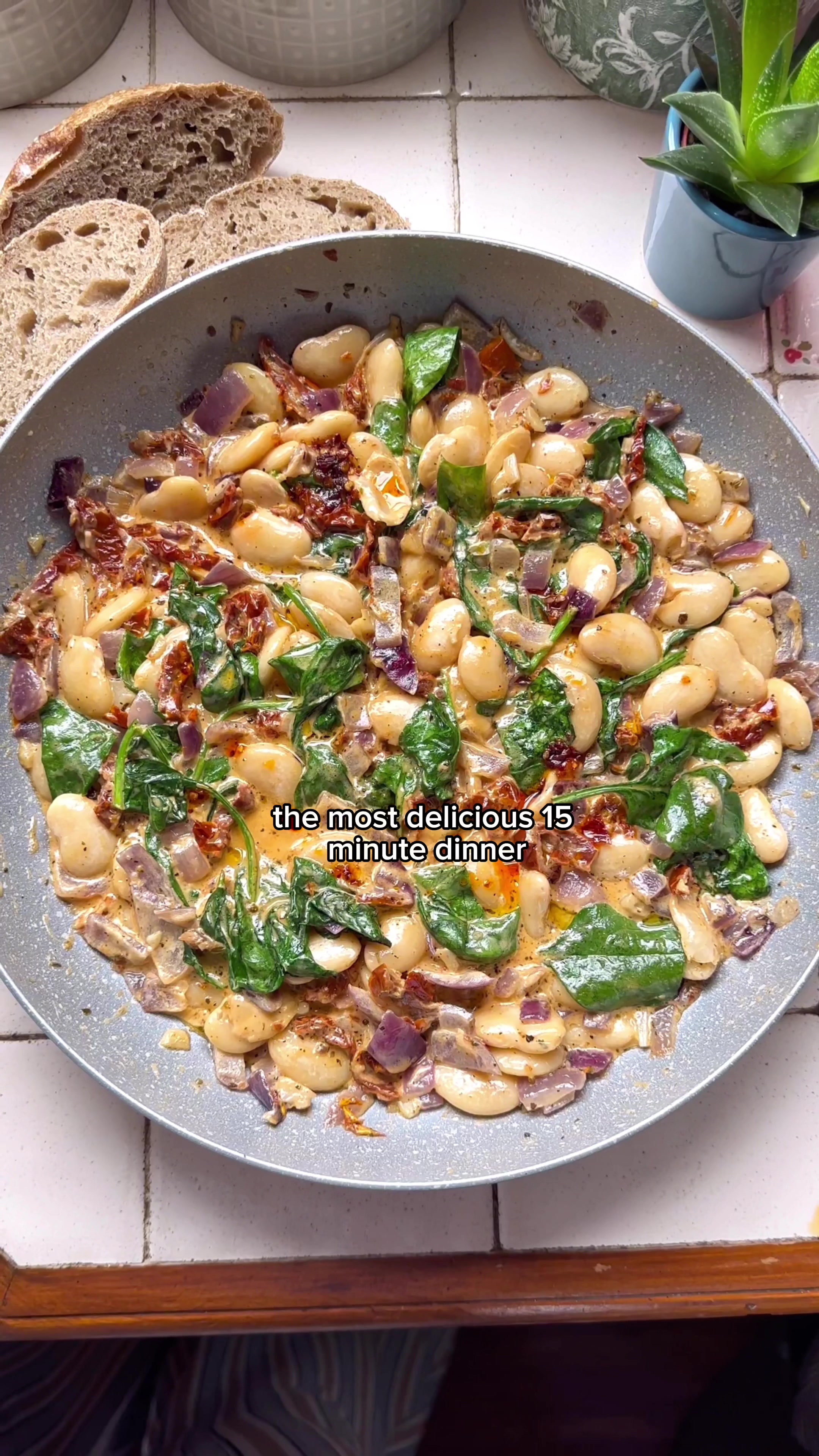 15-Minute Creamy Sun Dried Tomato Beans