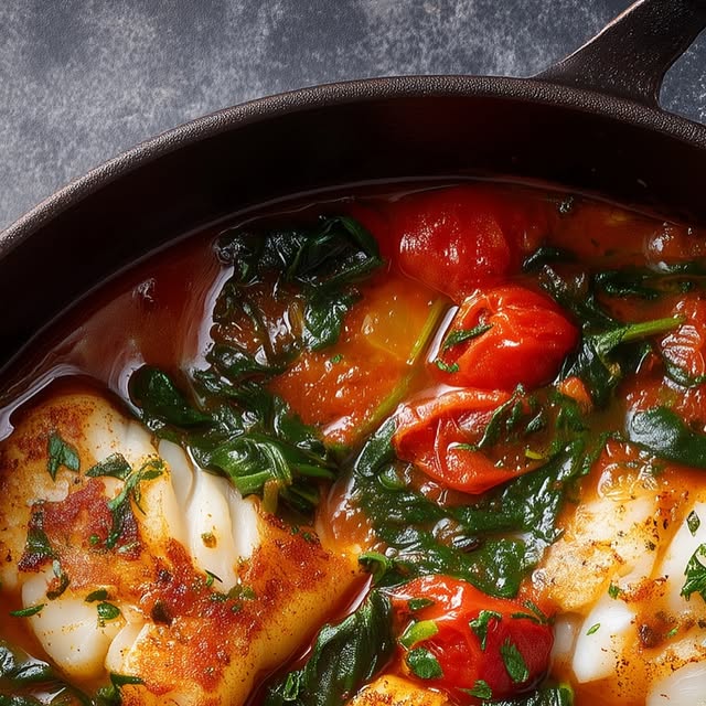 Easy Cod & Spinach Stew