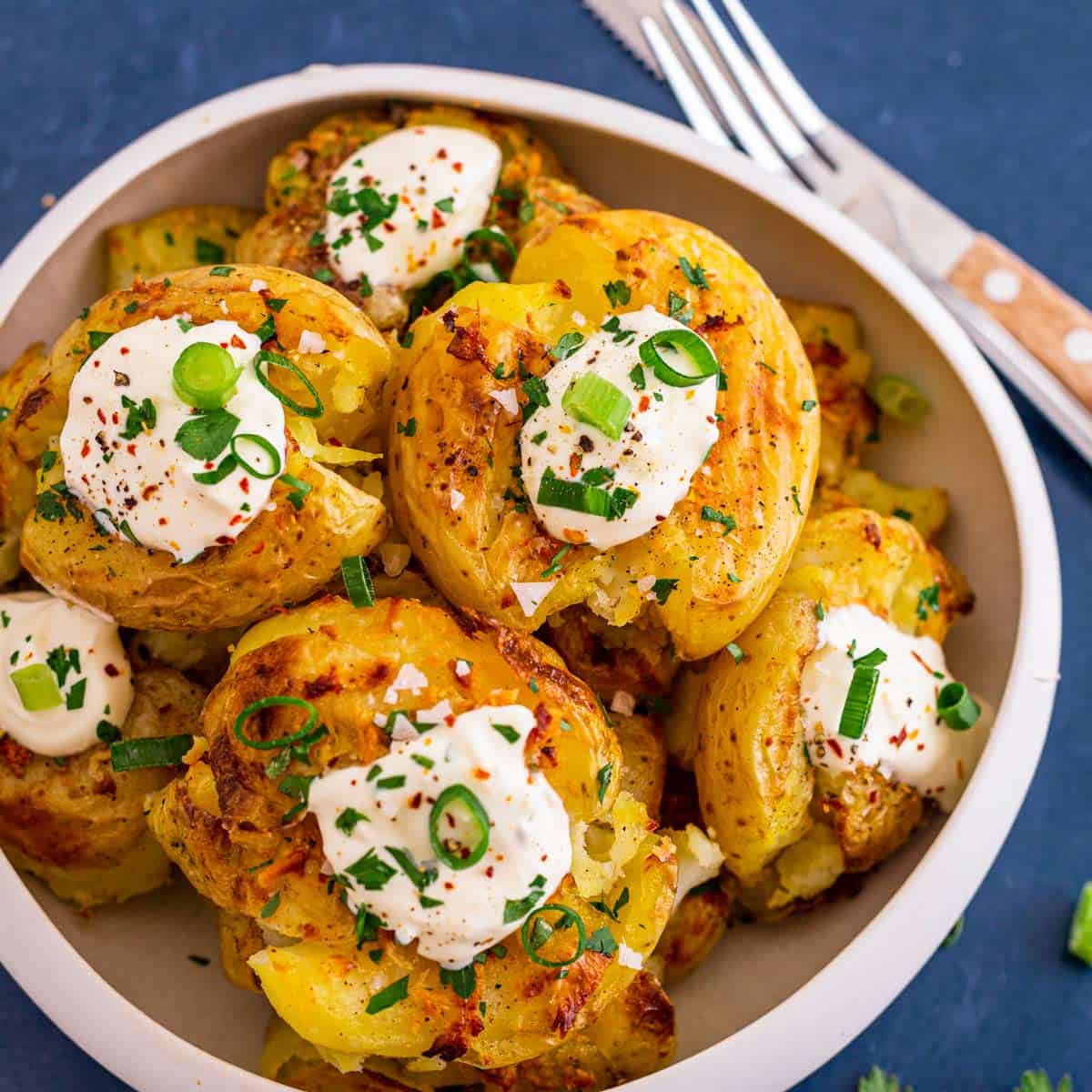 Crispy Smashed Potatoes In Oven With Garlic Butter