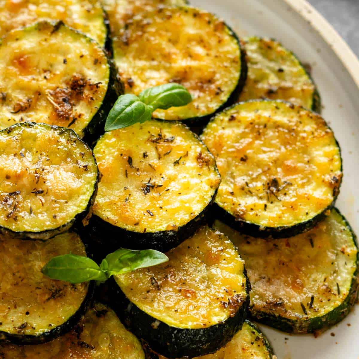 Baked Parmesan Zucchini Slices With Seasoning (No Breading)