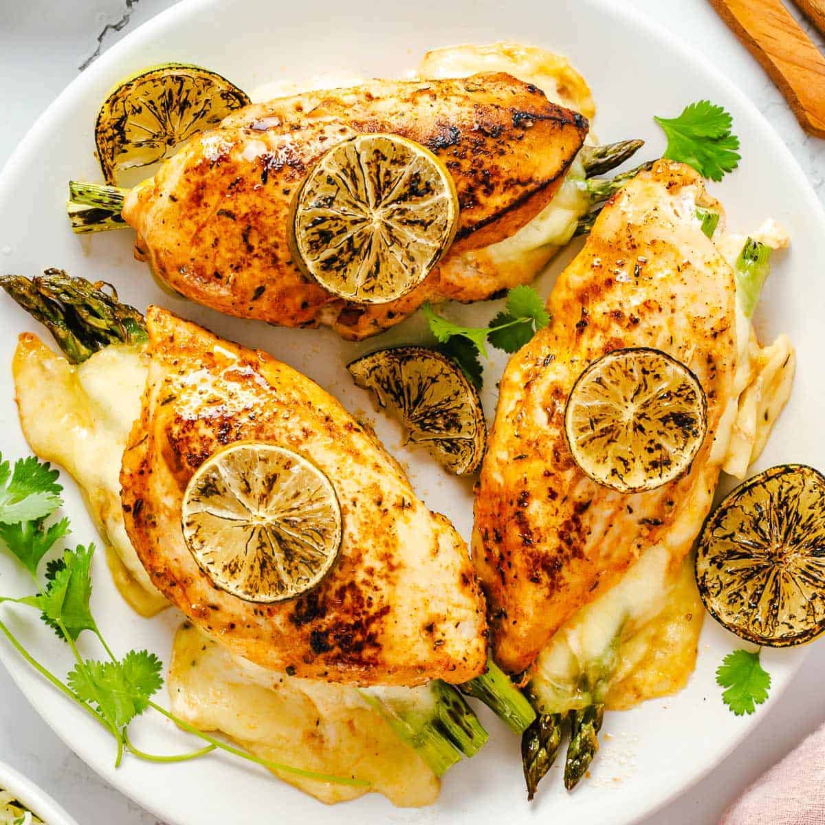 Asparagus Stuffed Chicken Breast (With Honey Lime)