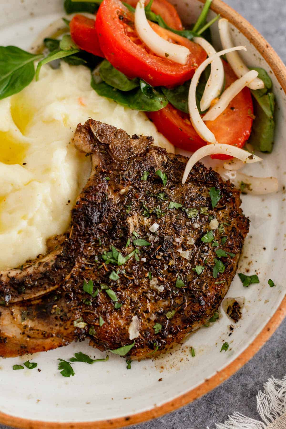 Pan Seared Pork Chops With Herbs (Juicy!)
