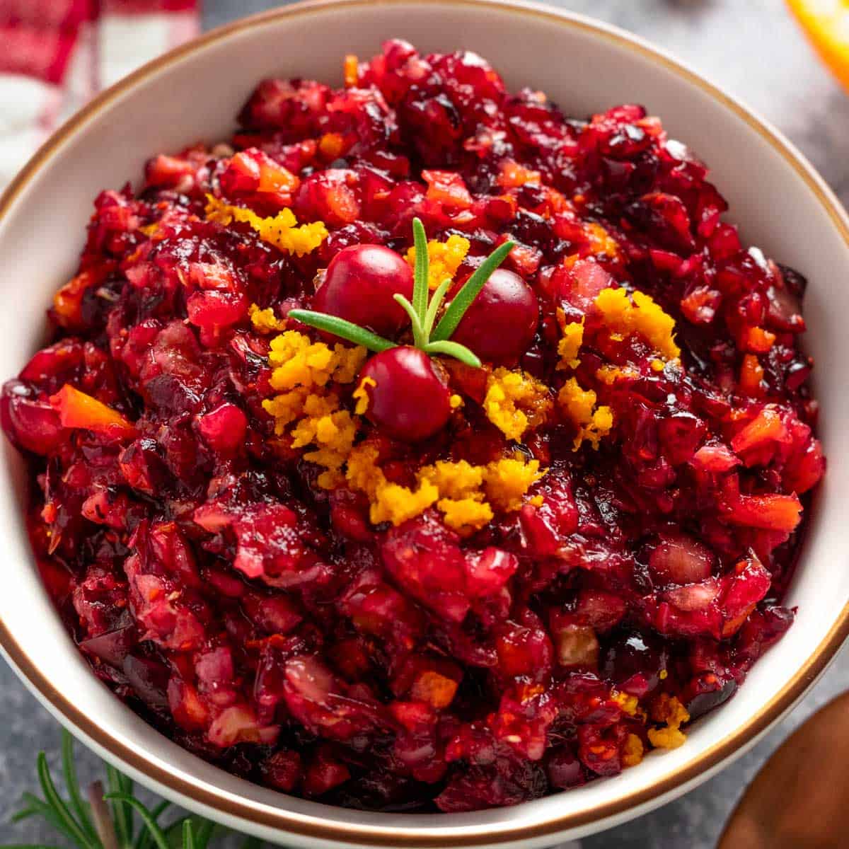 No Cook Orange Cranberry Walnut Relish