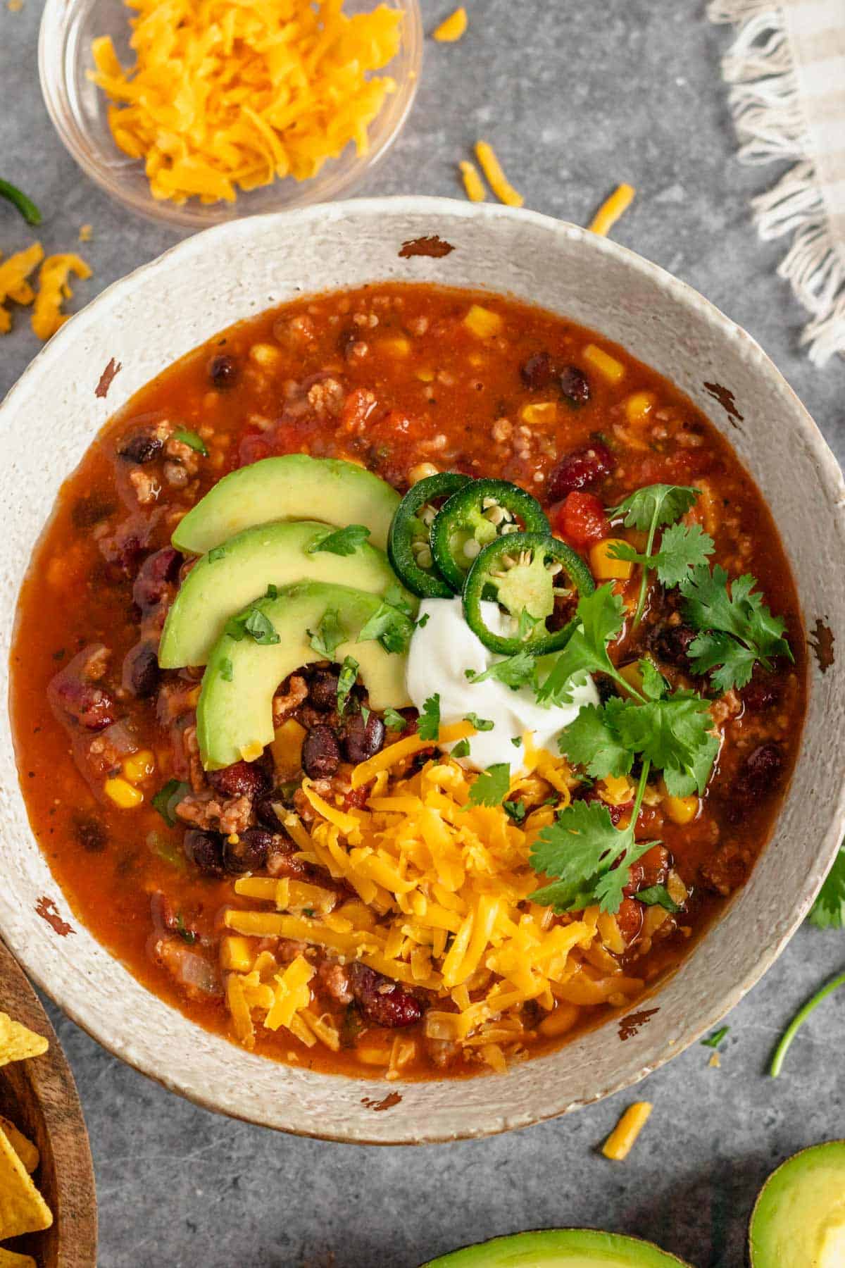 Paula Deen Taco Soup (Slow Cooker)