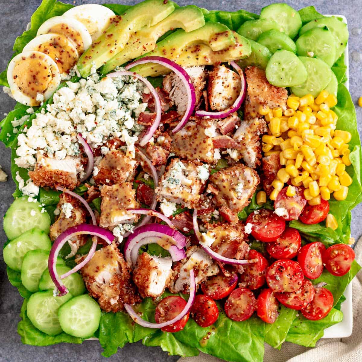 Crispy Cobb Salad With Breaded Chicken