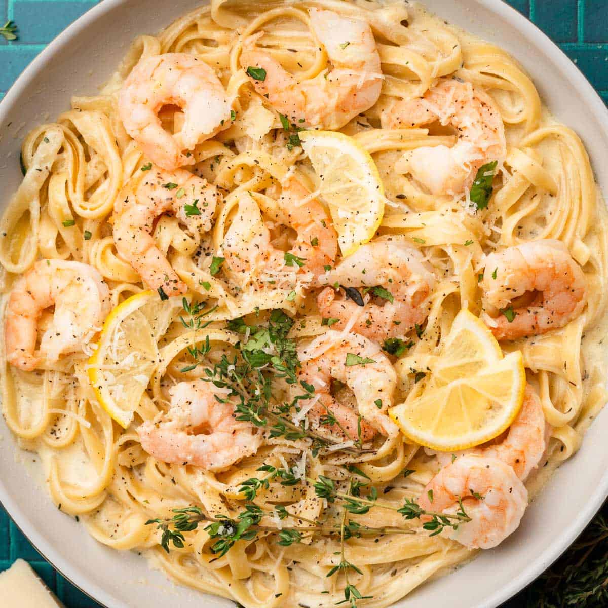 Creamy Garlic Butter Shrimp Pasta