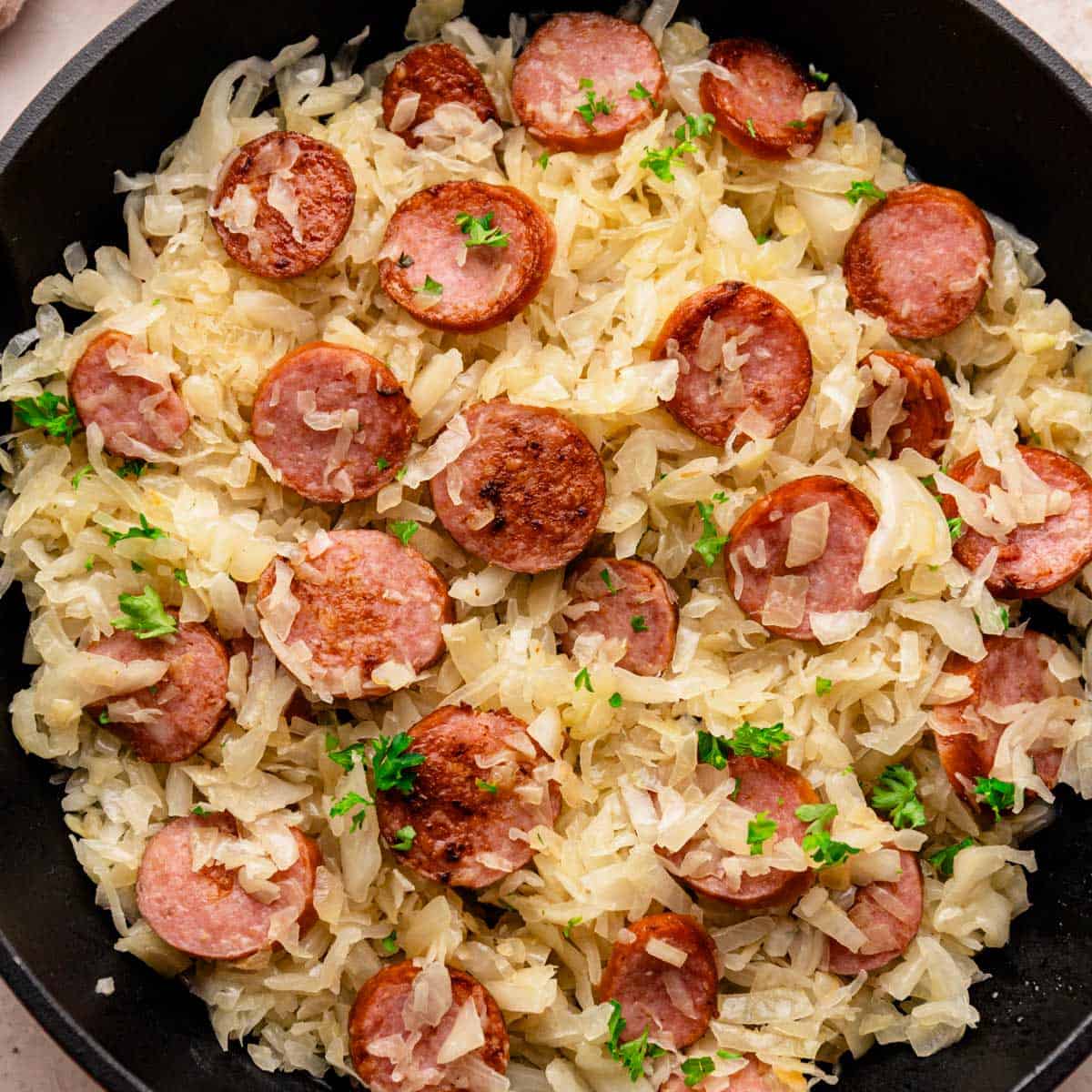 Easy One Pot Kielbasa and Sauerkraut Dinner