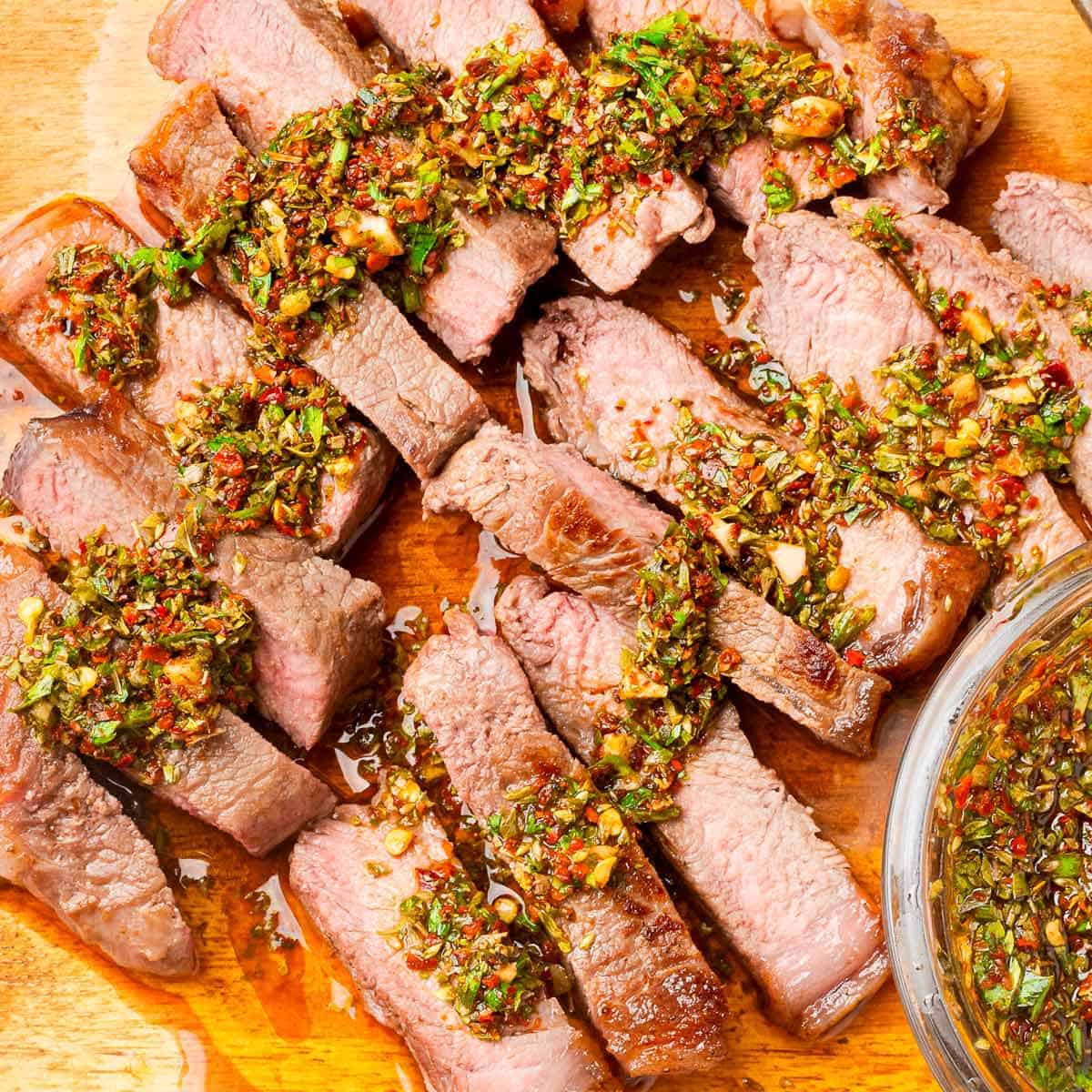 Chimichurri Steak (with New York Strip)
