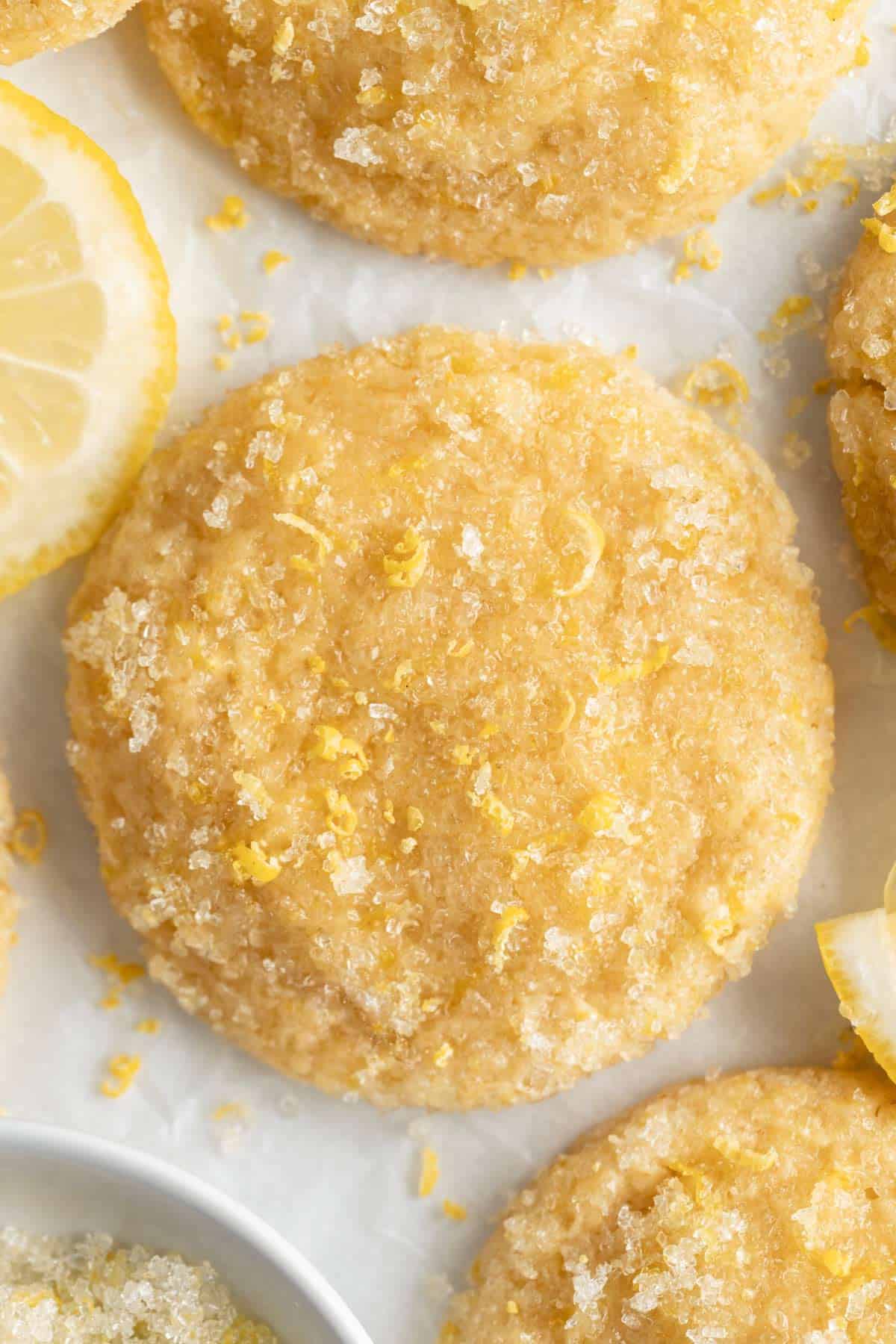 Soft Lemon Sugar Cookies (With Lemon Sugar Coating)