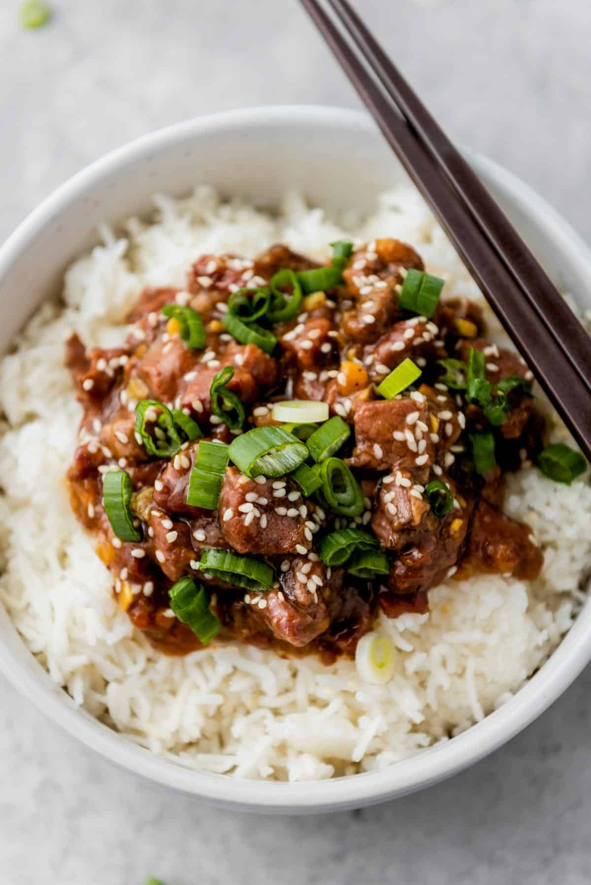 Crockpot Mongolian Beef (Crazy Good Sauce!)