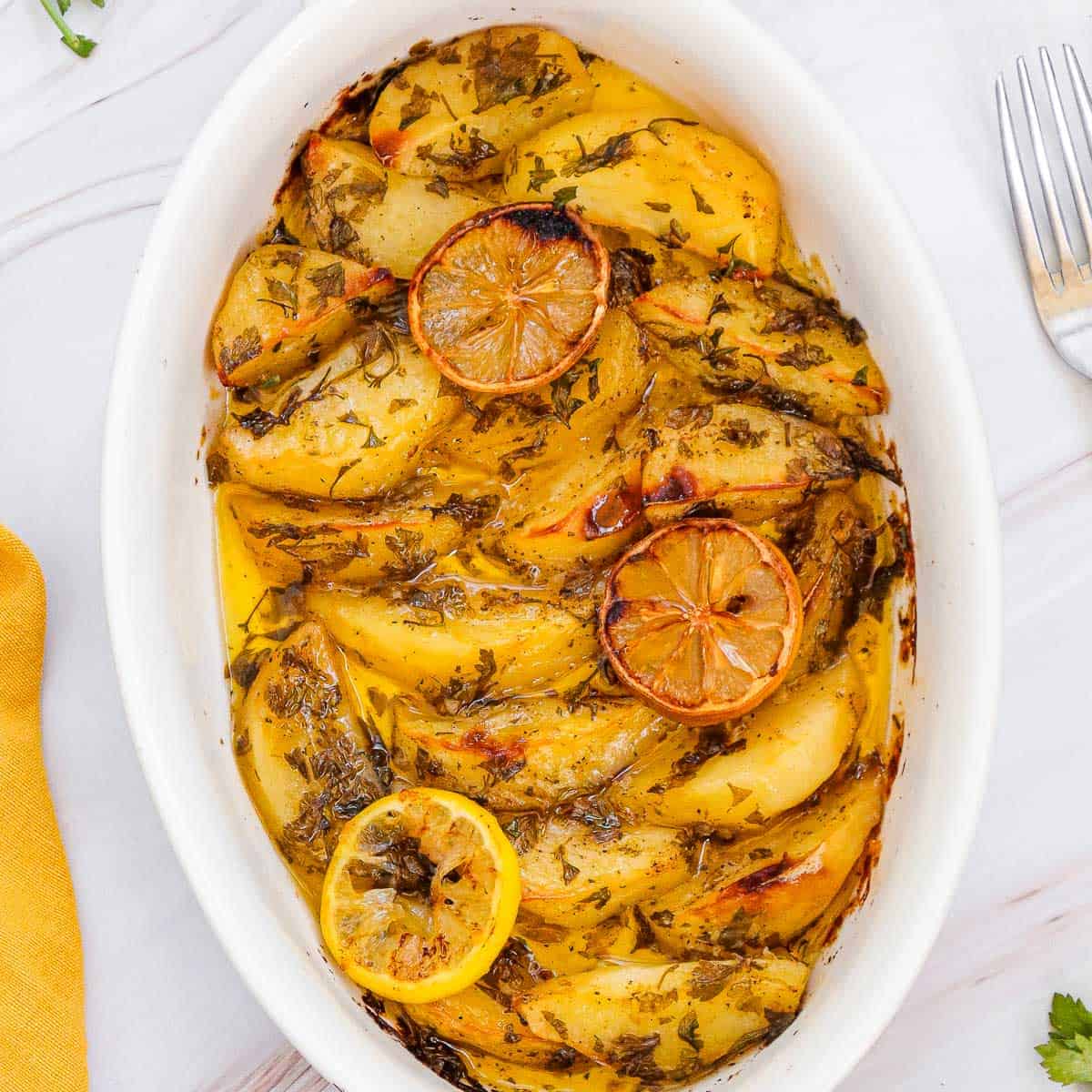 Lemon Greek Potatoes
