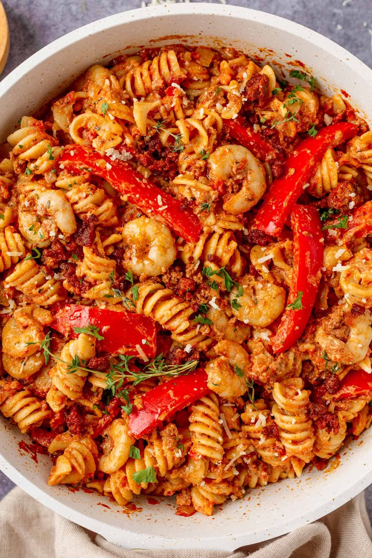 Creamy Cajun Shrimp Pasta with Sausage
