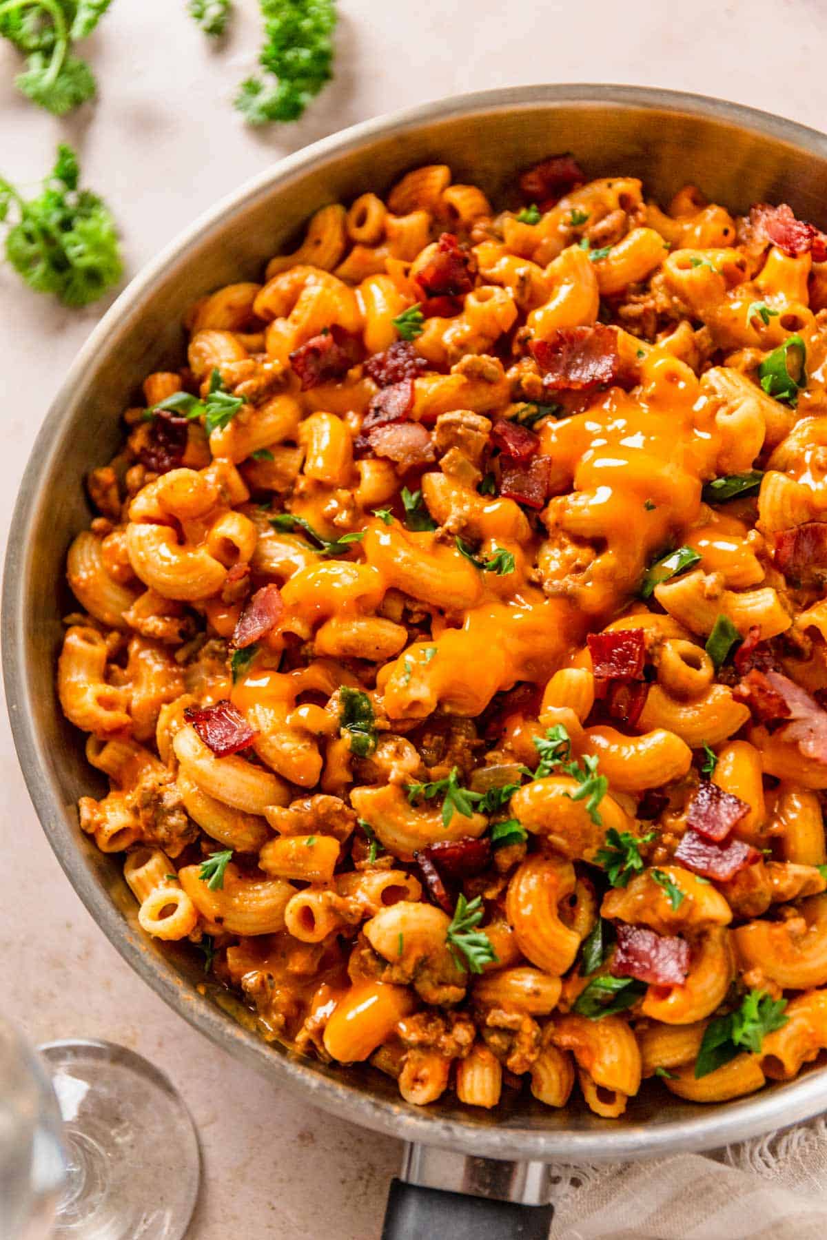 Skillet Bacon Cheeseburger Casserole