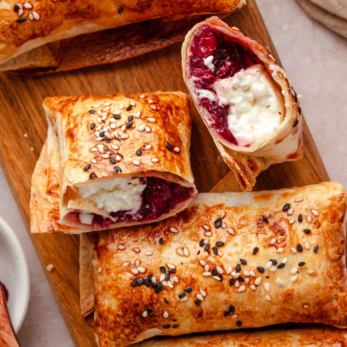 Crispy Baked Feta Rolls in Air Fryer