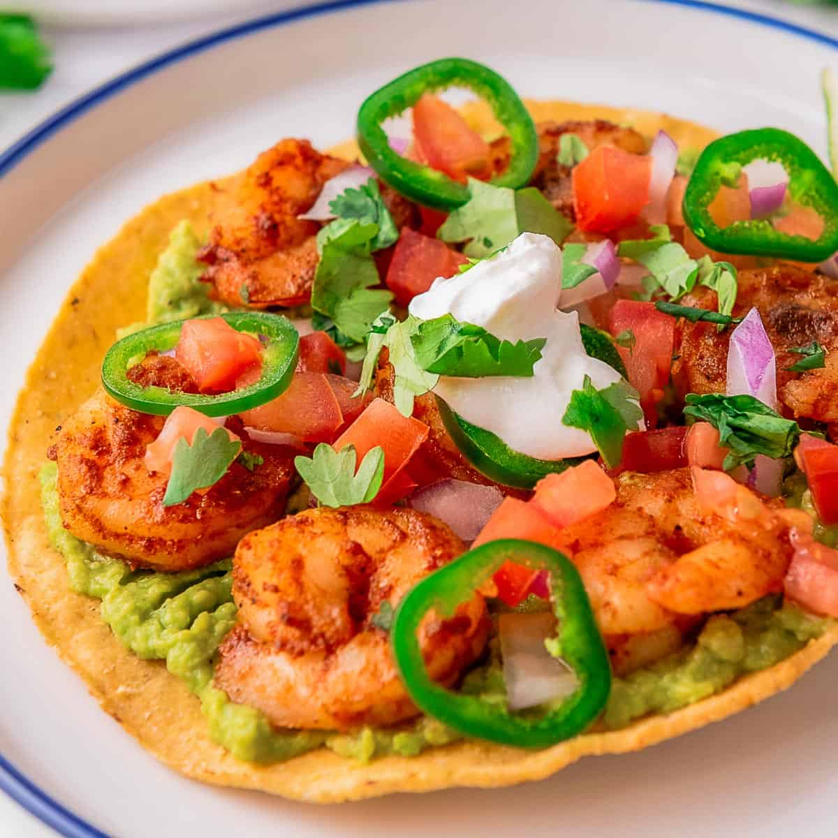 Shrimp Tostadas With Avocado