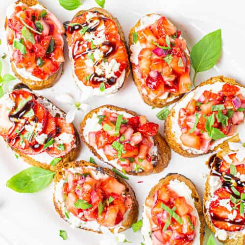 Strawberry Bruschetta With Balsamic Glaze