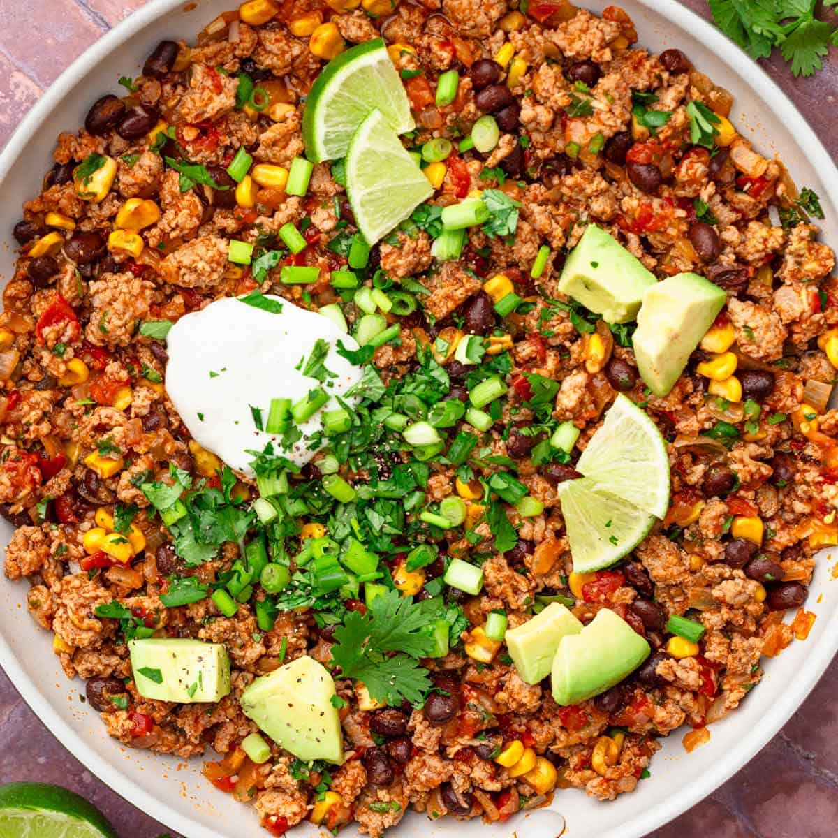 Low Carb Ground Turkey Skillet (No Rice)