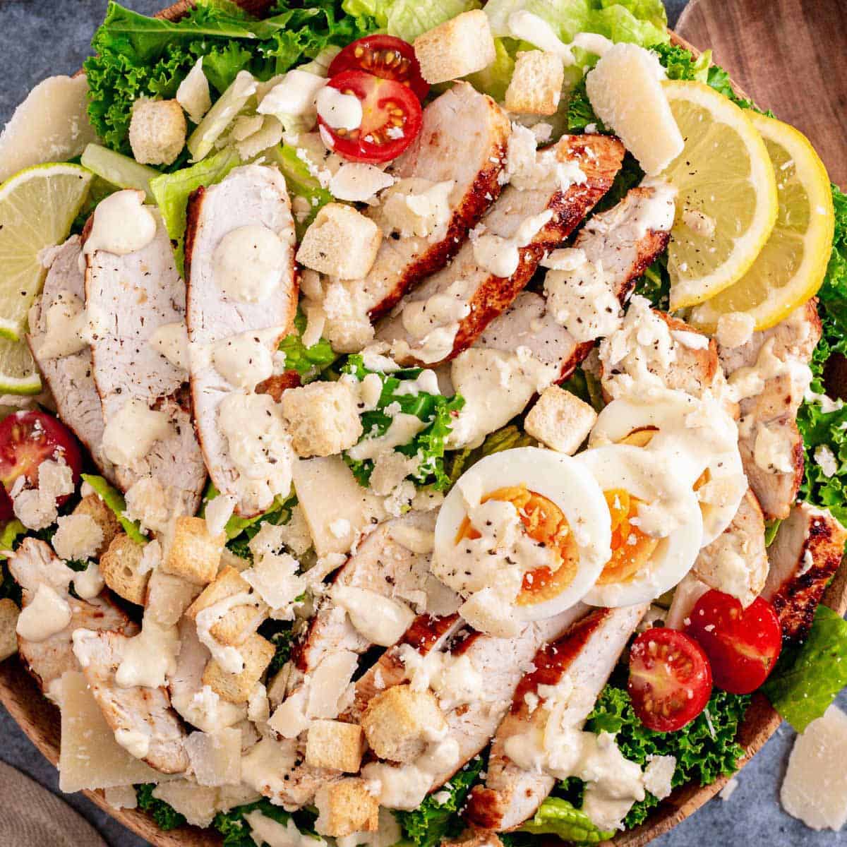 Healthy Kale Caesar Salad
