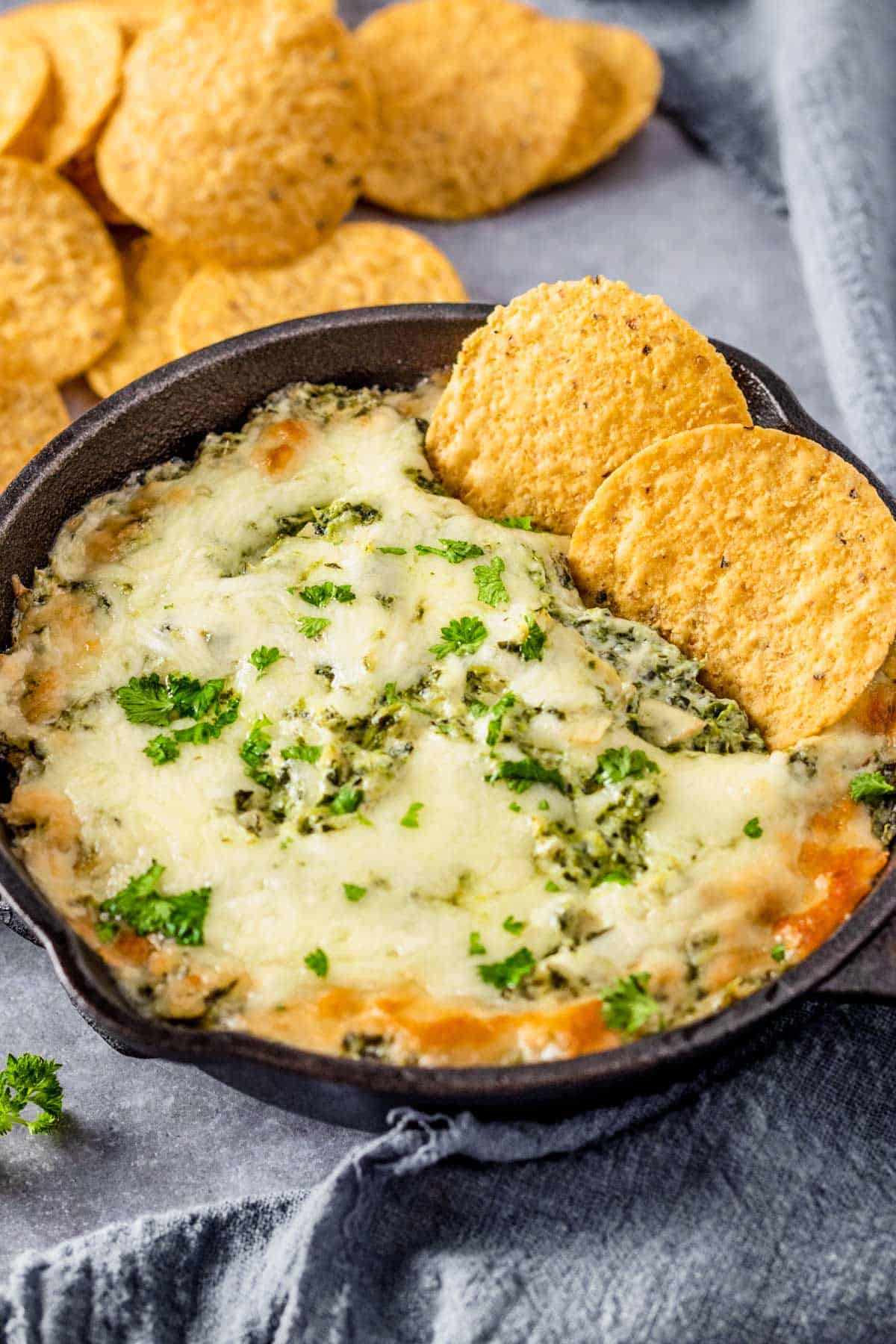 Easy Spinach Artichoke Dip (Baked)