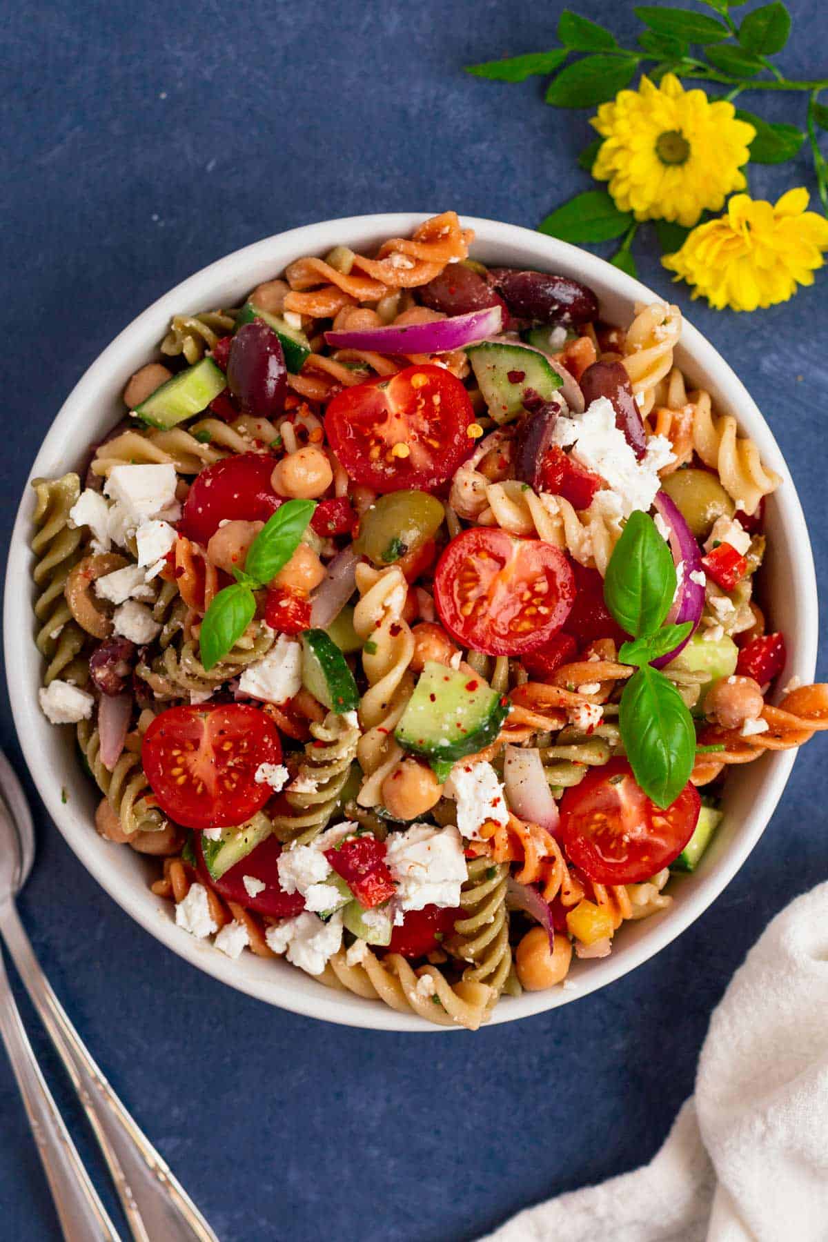 Mediterranean Pasta Salad With Chickpeas