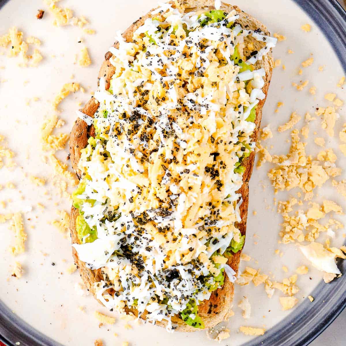 Grated Egg Avocado Toast