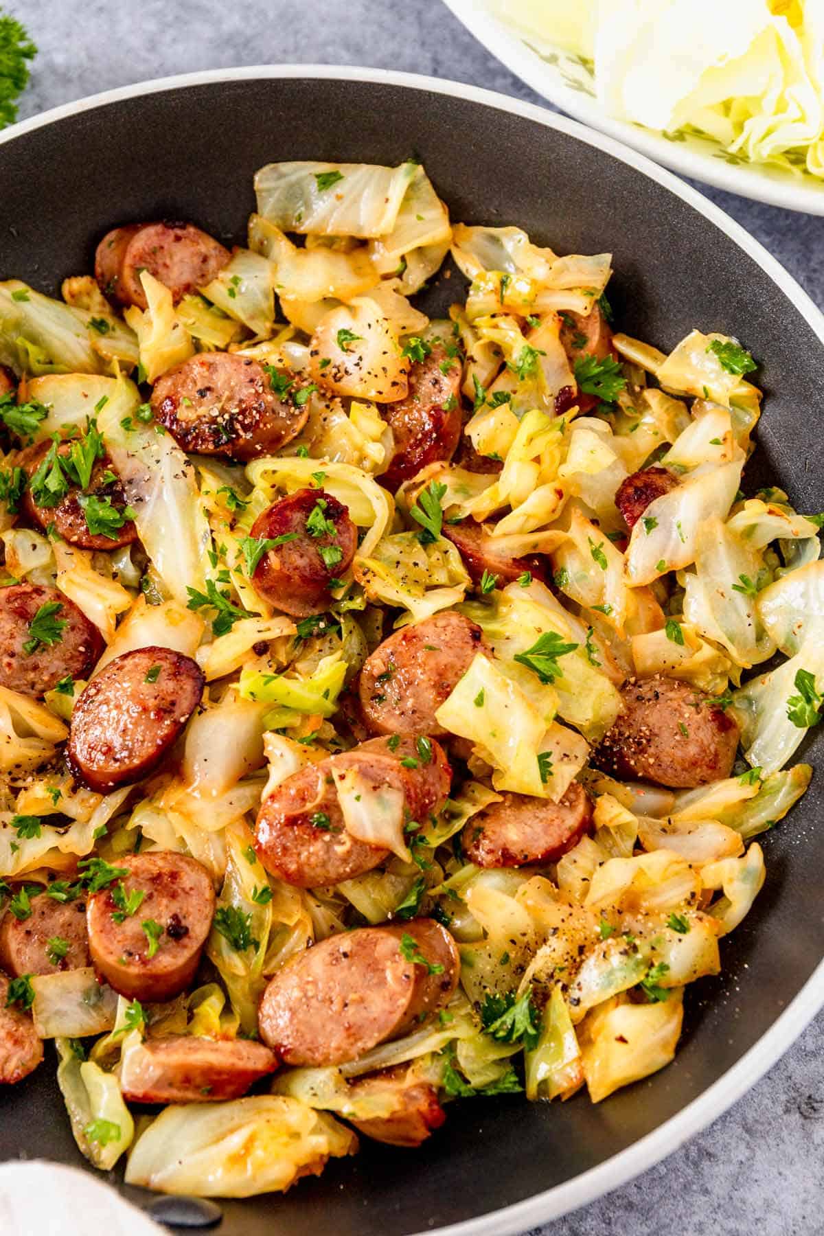 Smothered Cabbage With Sausage Skillet