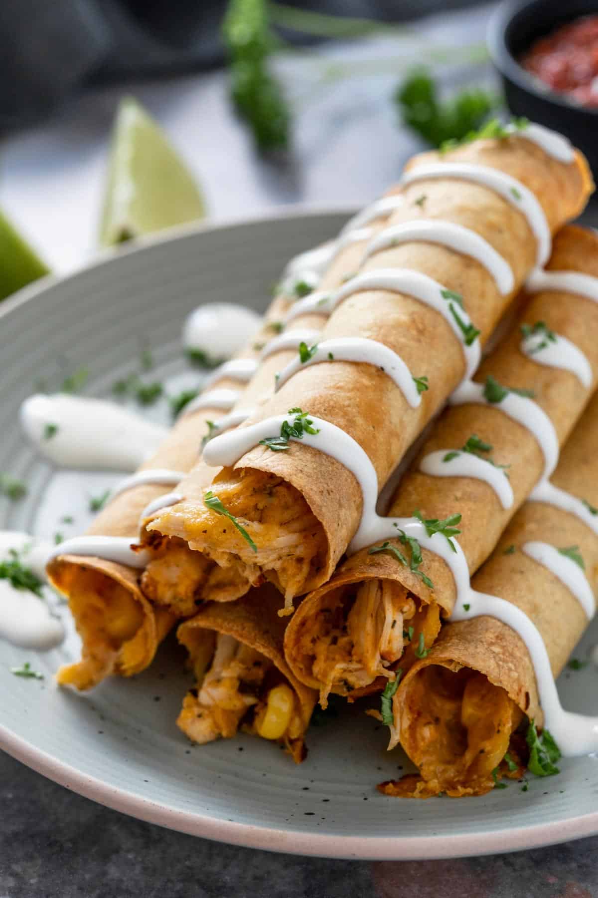 Baked Chicken Taquitos