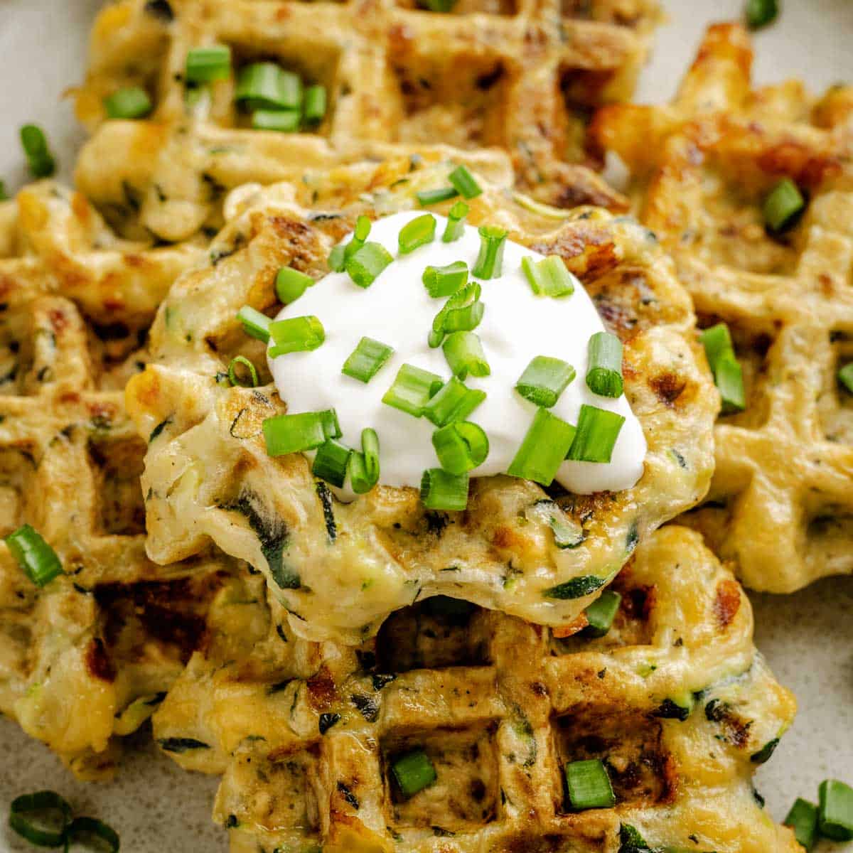 Savory Zucchini Waffles