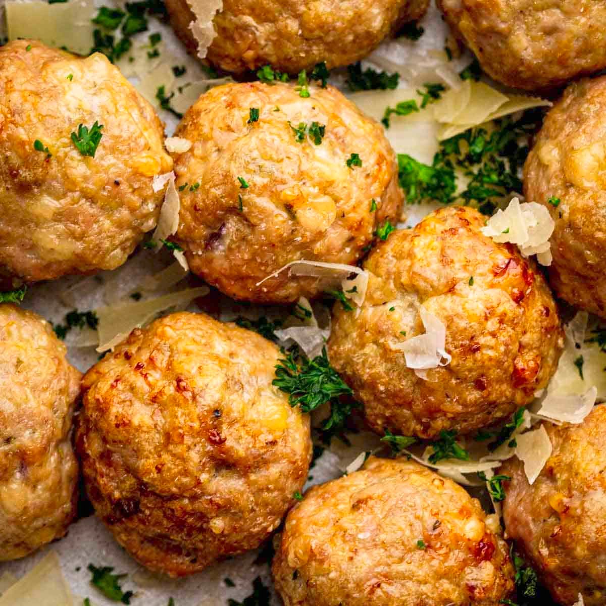 Italian Style Turkey Meatballs Baked