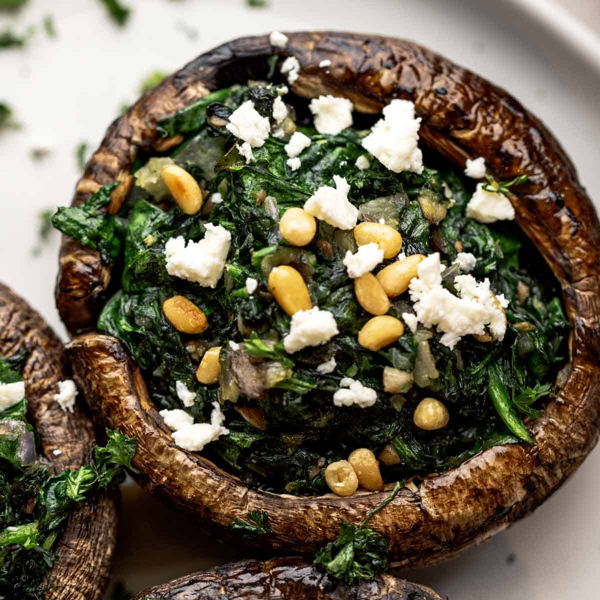 Stuffed Portobello with Spinach and Feta