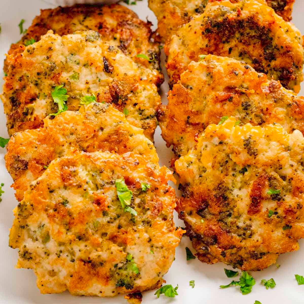 Cheesy Broccoli Chicken Patties