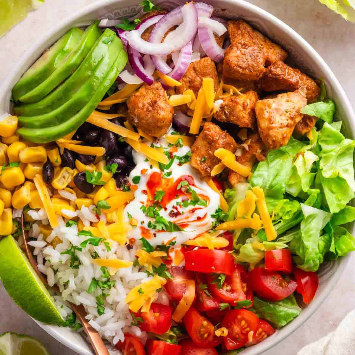Healthy Chicken Burrito Bowl