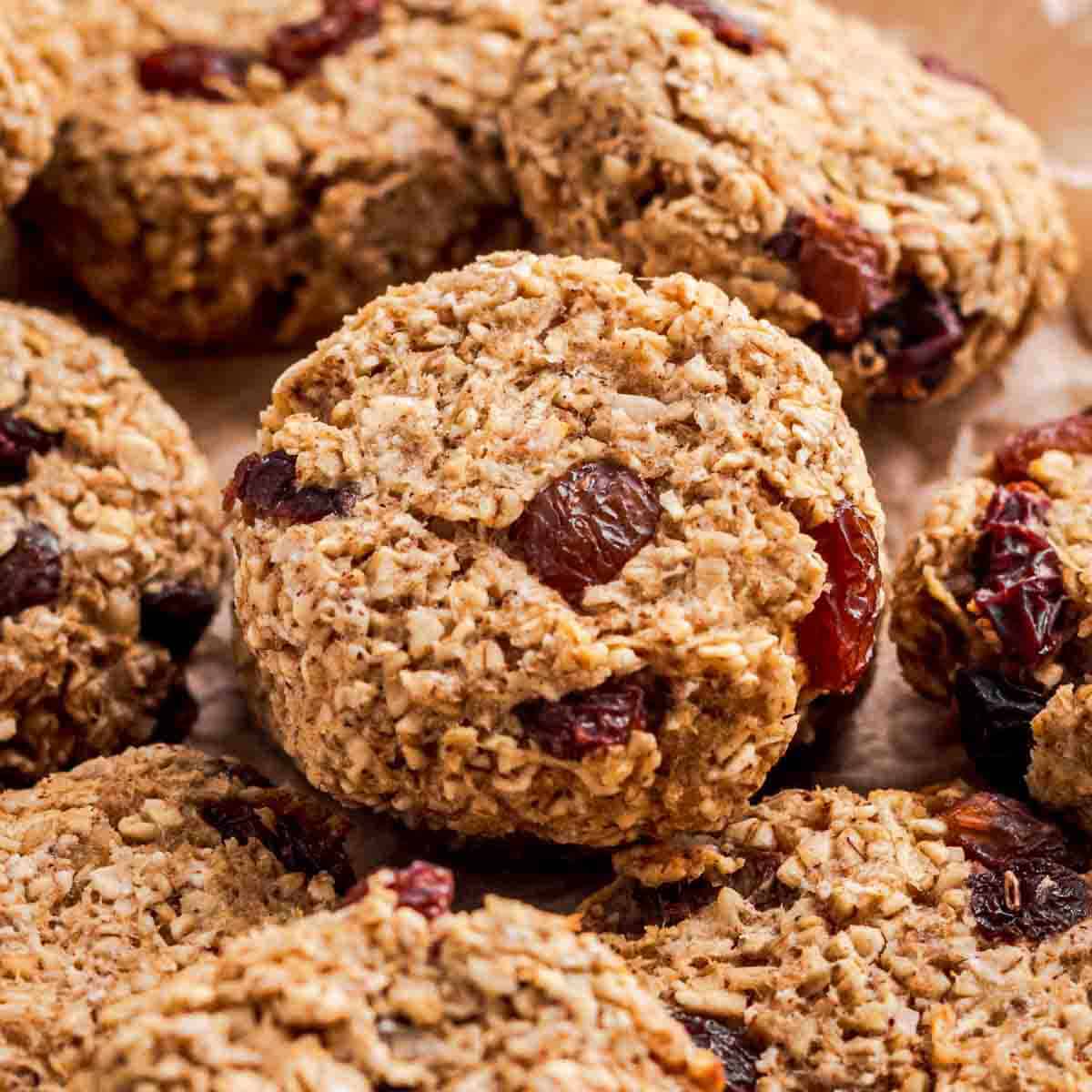 Soft, Chewy Apple Oatmeal Raisin Cookies