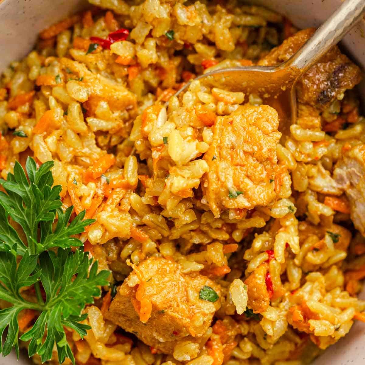 Pork Rice Pilaf (Rice Plov)