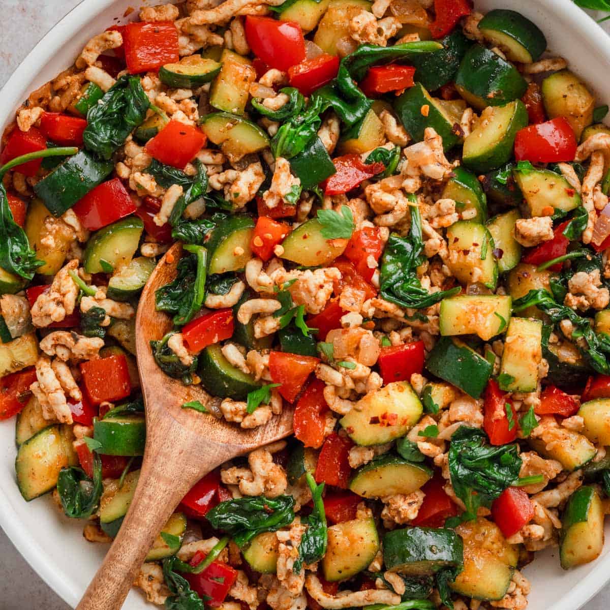 Ground Turkey Zucchini Skillet
