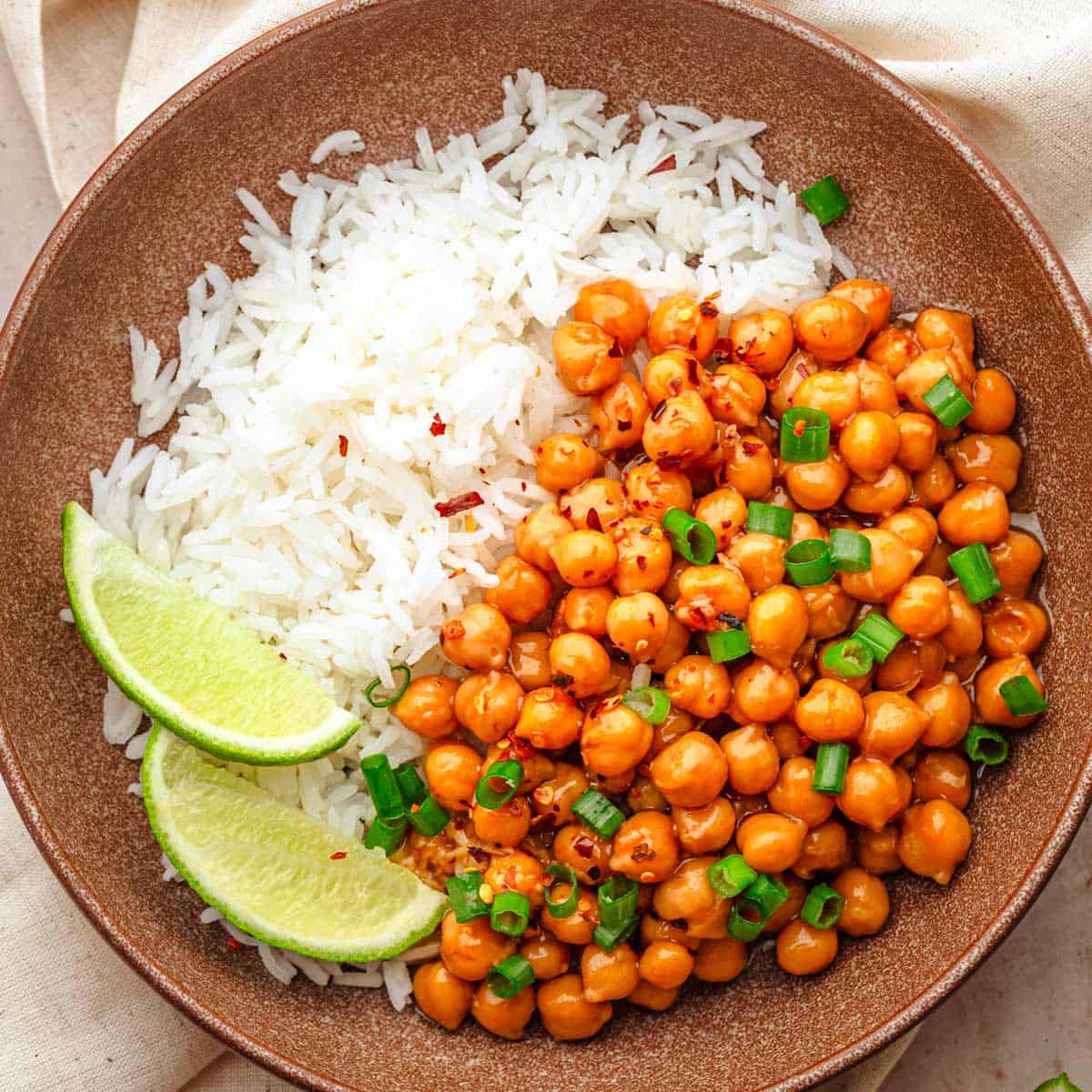 Sticky Sesame Chickpeas