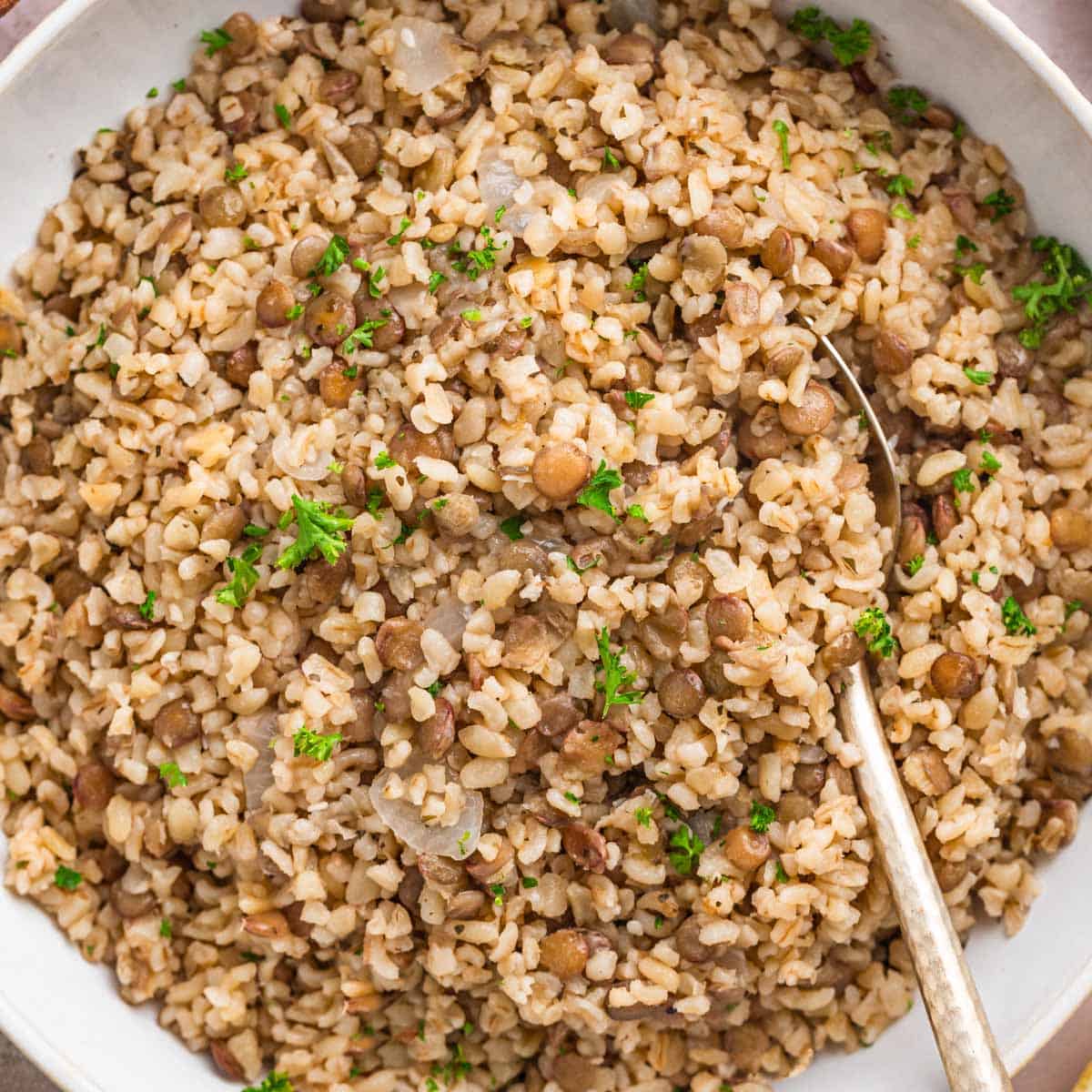 Easy Bulgur Pilaf With Lentils