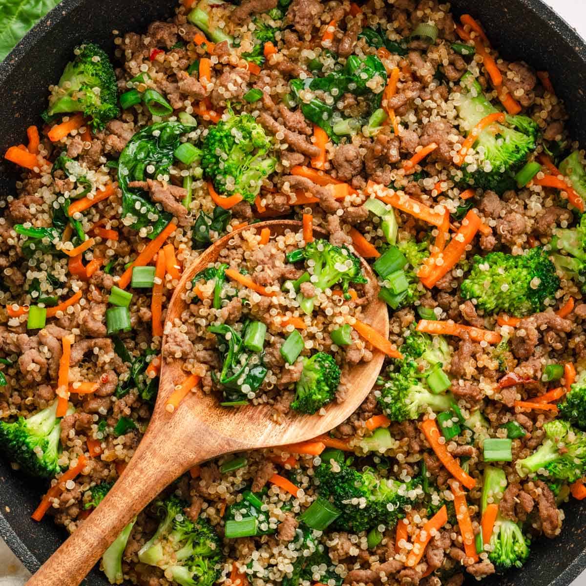 Ground Beef Quinoa Skillet With Vegetables