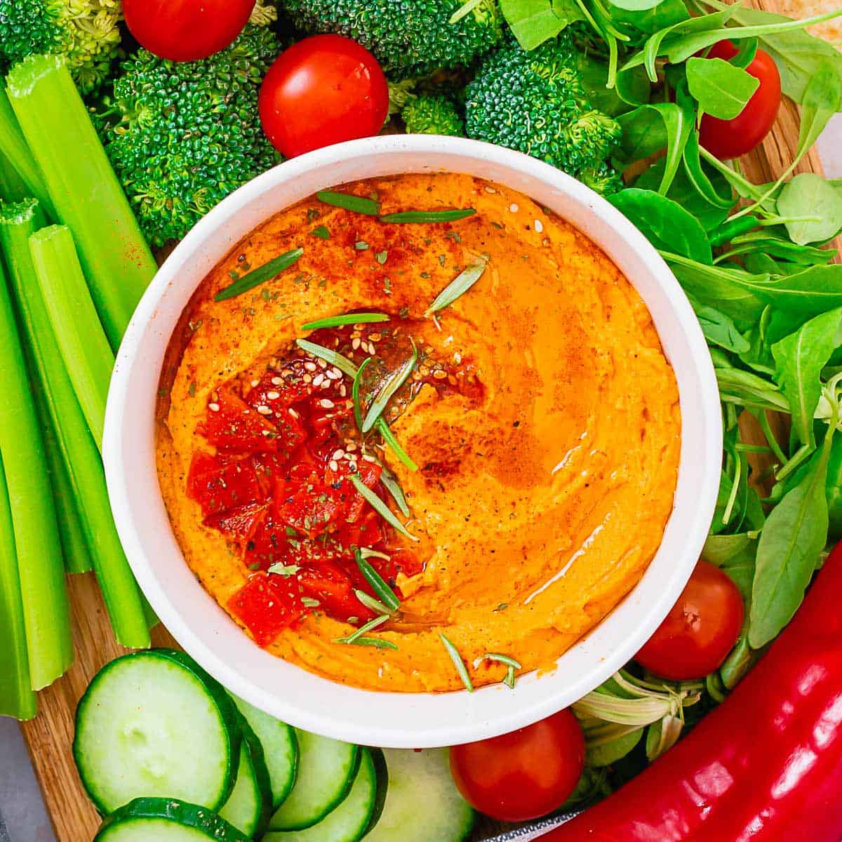 Hummus With Roasted Red Pepper