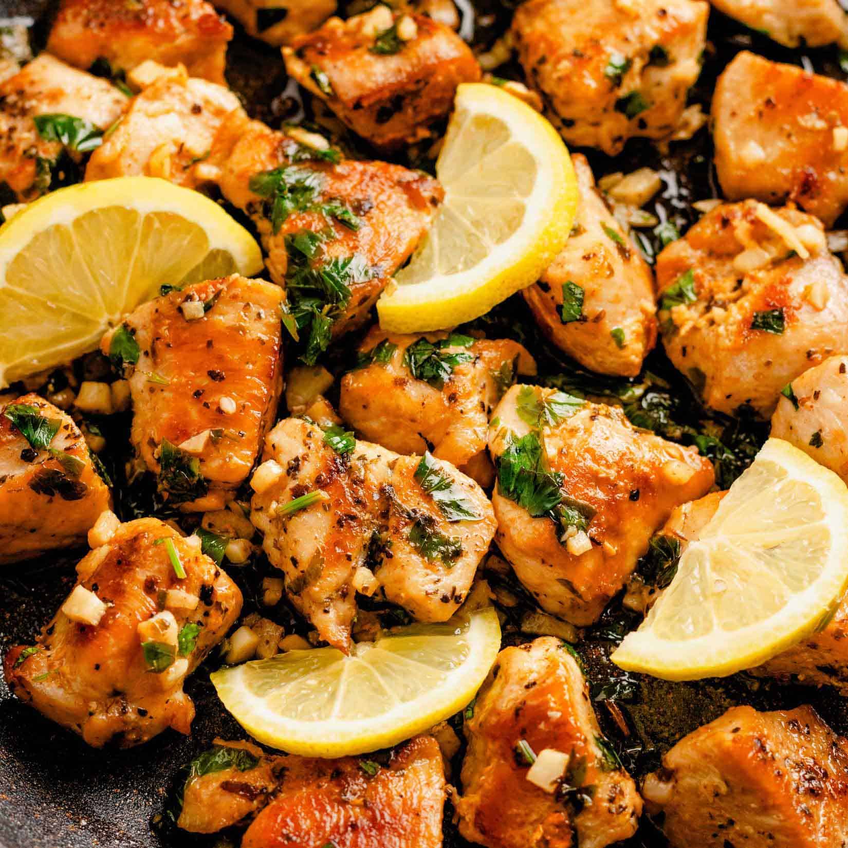 Lemon Garlic Chicken Bites