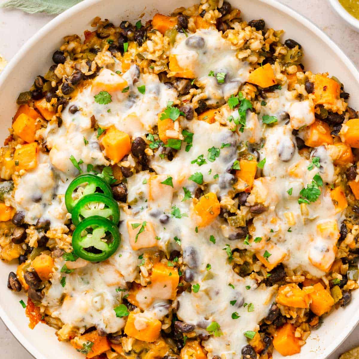 Sweet Potato, Black Bean Rice Skillet