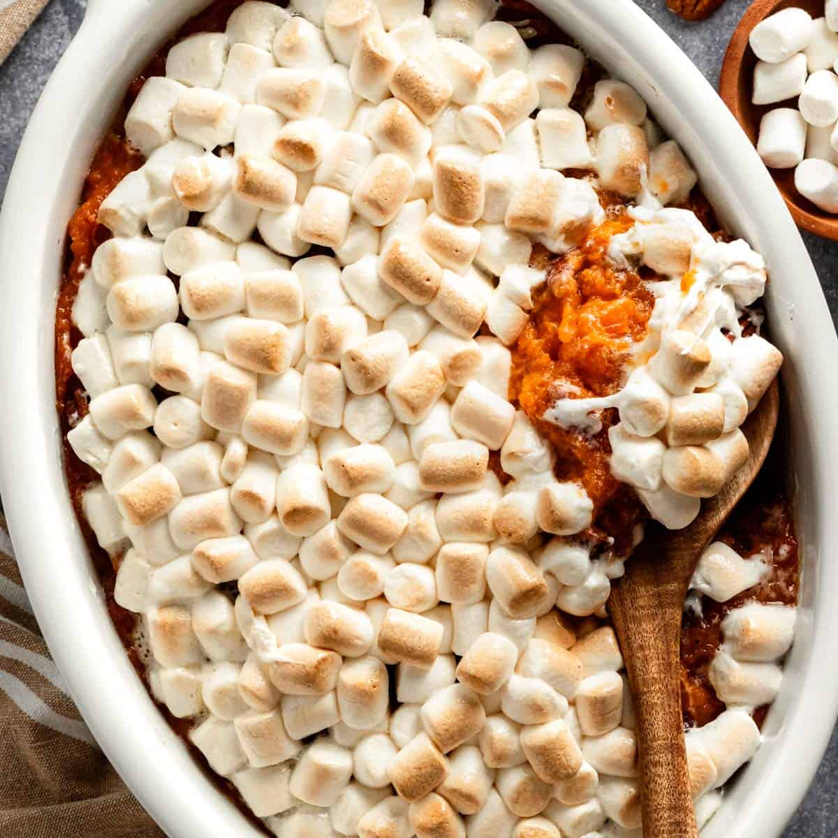 Old Fashioned Sweet Potato Casserole With Marshmallows