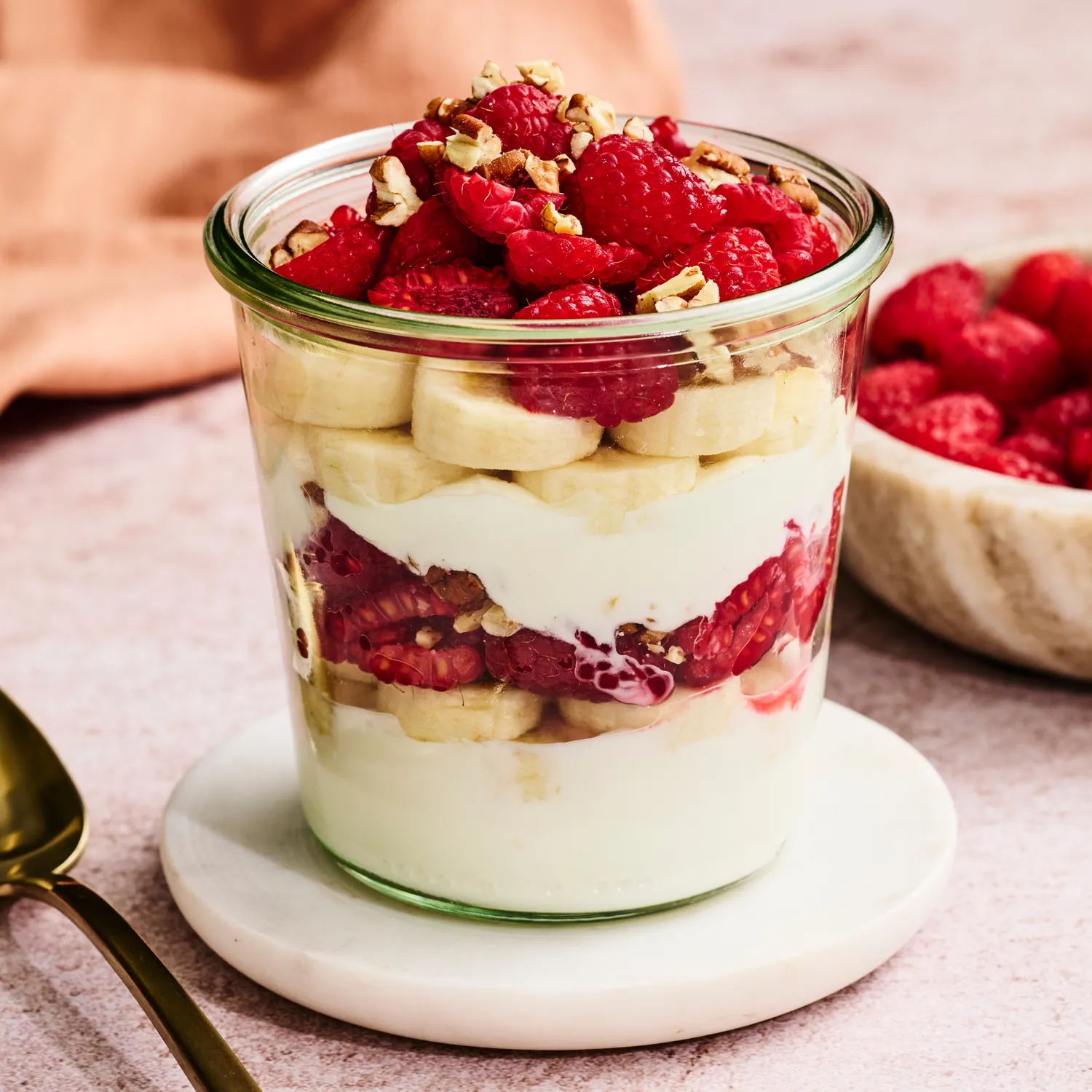 Raspberry-Banana Yogurt Parfait