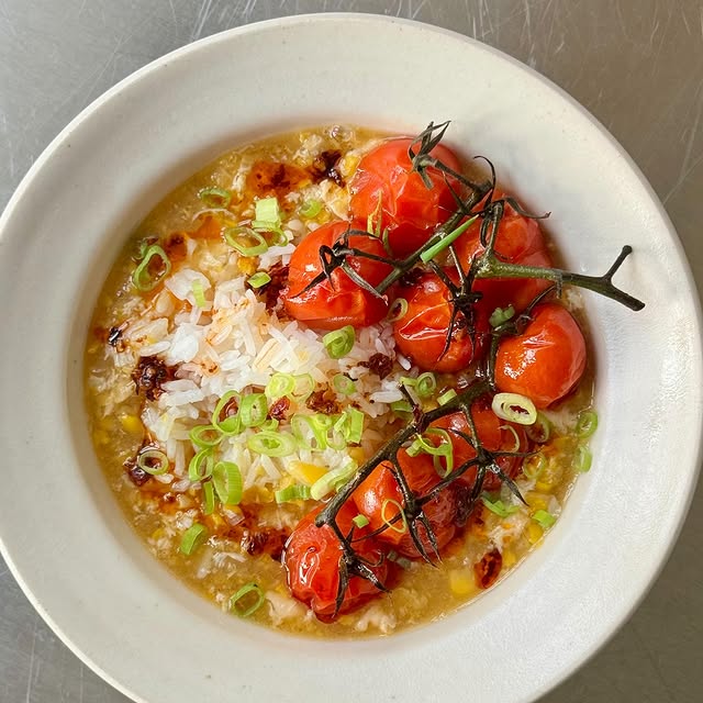 Sweetcorn Soup with Tomato and Egg