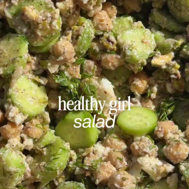 Cucumber Feta Chickpea Salad