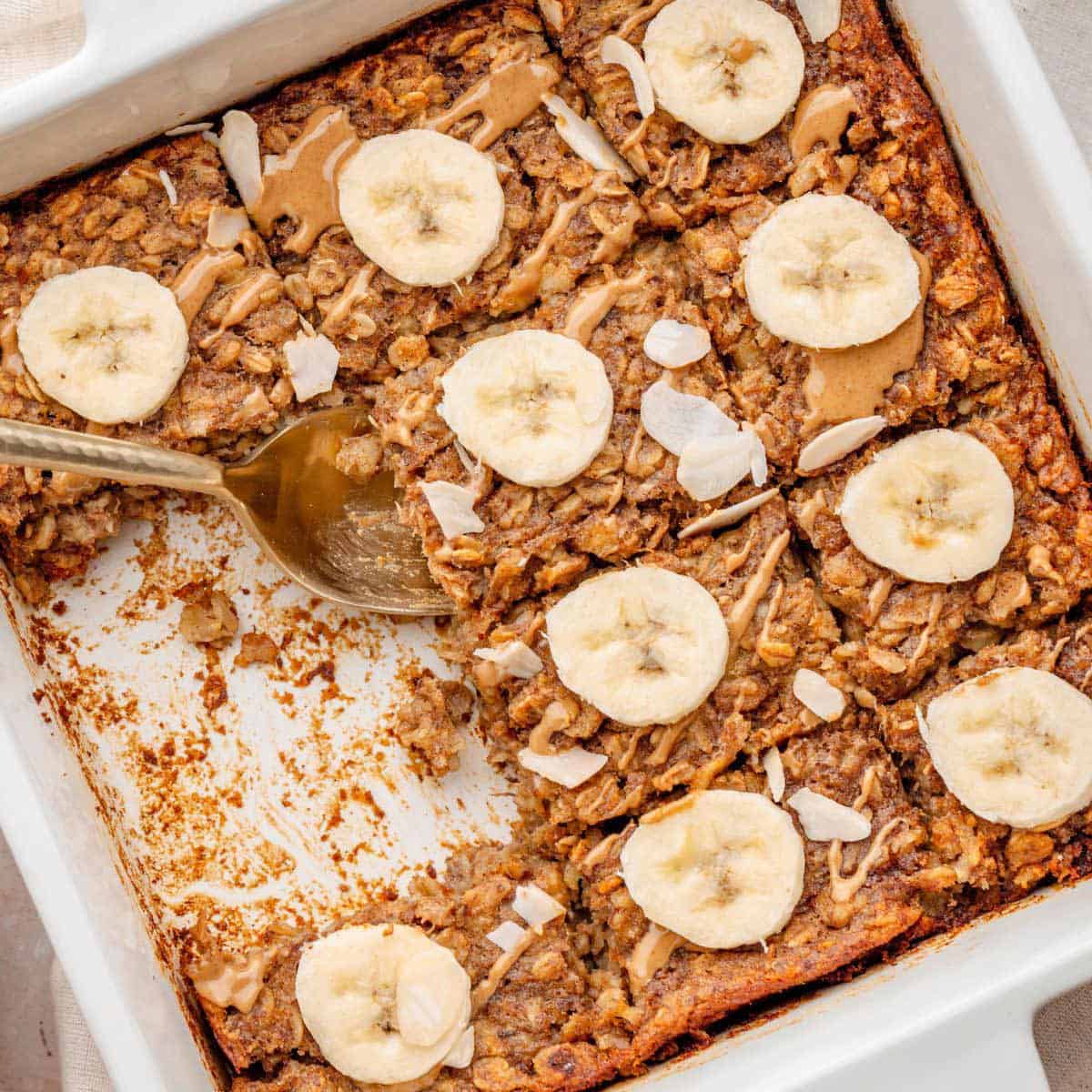 Peanut Butter Banana Baked Oatmeal