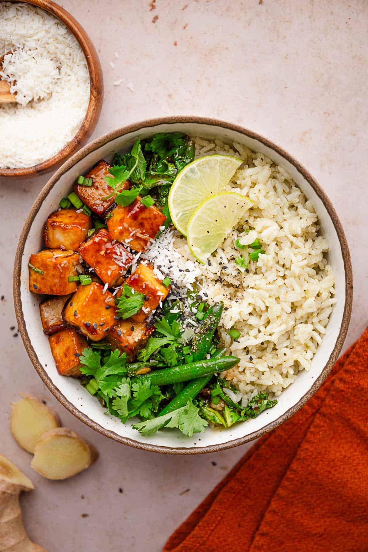 Tofu Rice Bowls (Coconut Lime Flavors!)