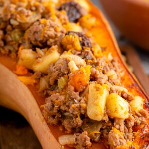 Stuffed Butternut Squash (With Sausage)