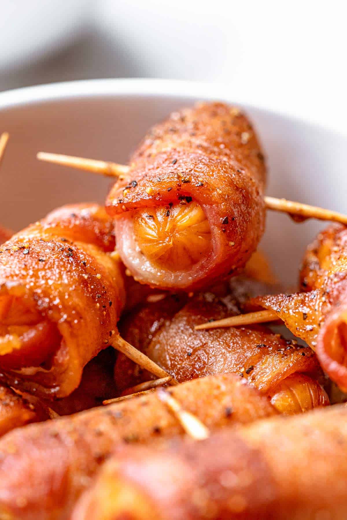 Bacon Wrapped Smokies With Brown Sugar and Butter