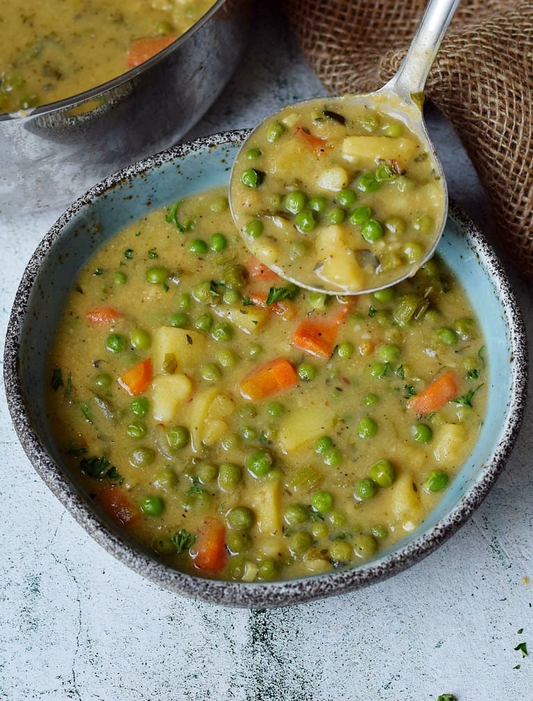 Easy Veggie Stew Recipe | Vegan Pea Soup